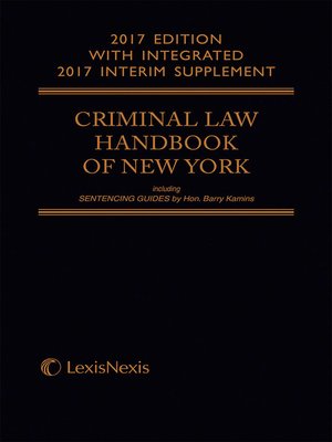 cover image of Criminal Law Handbook of the State of New York